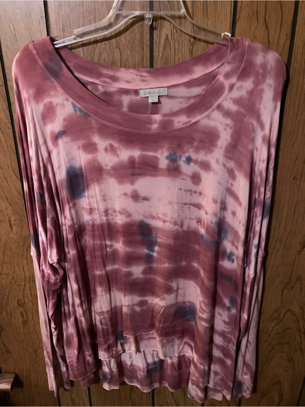 Wonderly Tie-Dye Long Sleeve Women's Top 2X